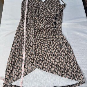 SHEIN Black and Tan Asymmetrical Dress